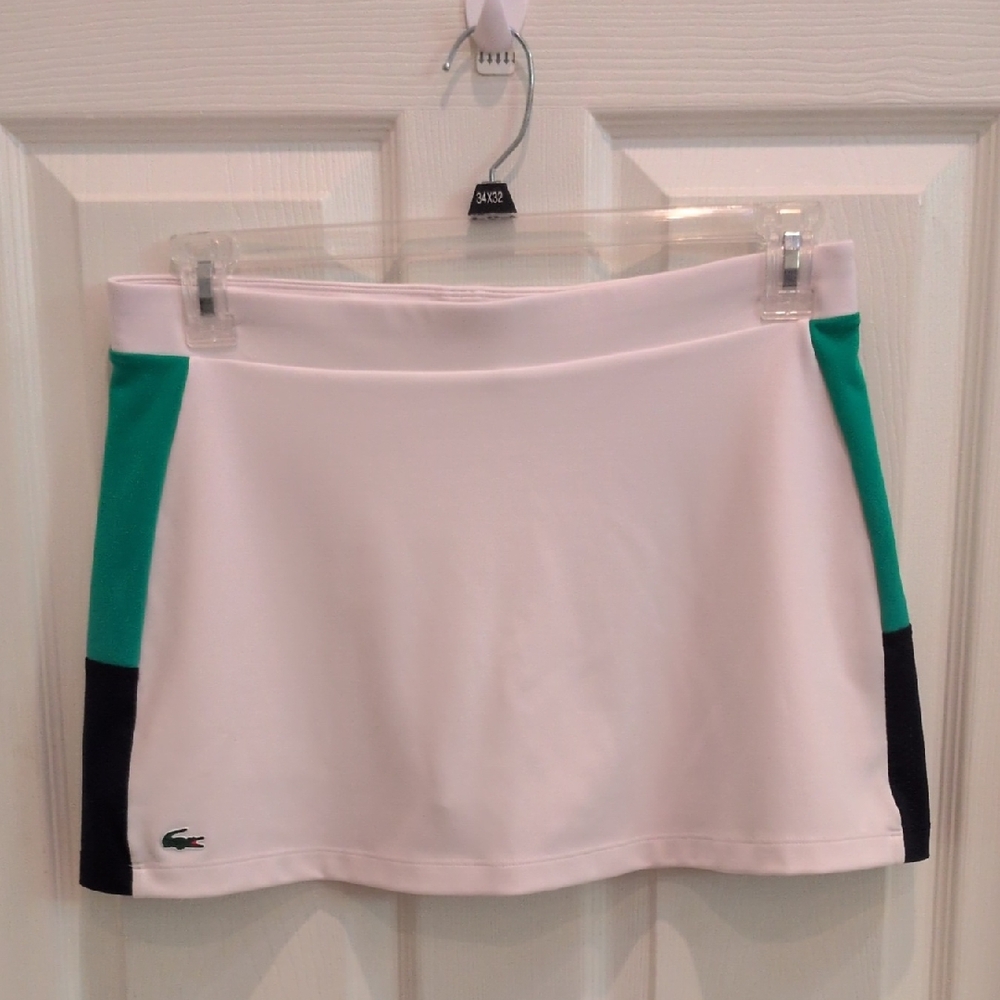 Lacoste Sport Women's White Breathable Stretch Tennis Skort Size (42) US (10/12)